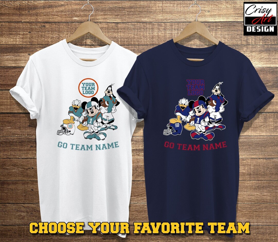 Disney Football Shirts, Football Mickey Shirt, Disney Sport Shirts