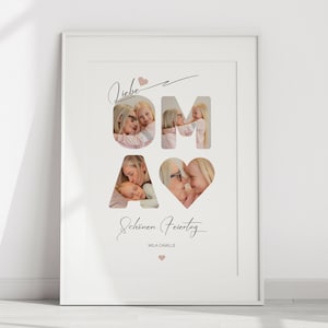 Personalized poster &quot;Grandma Cherie&quot; - Unique gift for grandmother, tender idea for Grandmother&#39;s Day
