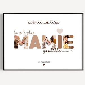 Personalized grandma poster, Grandmothers&#39; Day poster for home decoration, gift to give to grandma, printed first name poster