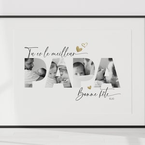 Personalized dad poster with photos, gift for dad, gift for Father's Day