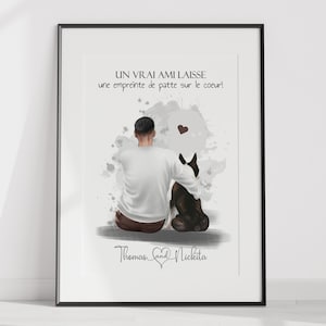 personalized poster, personalized dog portrait, gift for women, gift for men, animal lovers, cat dog rabbit