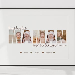 Poster decorativo per la mamma, Poster per la mamma, Decorazione murale per la festa della mamma, Poster con foto ricordo della mamma. Regalo personalizzato