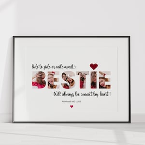 Collage de fotos personalizado - Regalo único de amistad | Memoria del mejor amigo | Idea de regalo sentimental BFF, el mejor amigo para siempre