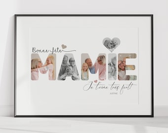 Grandma poster with photo and message, Grandparents' Day, Happy Grandparents' Day, Love Grandparents, I love you Grandma, Personalized poster
