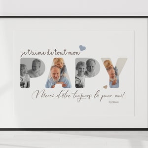 poster word grandpa photo, poster grandpa for a grandfather's day gift.