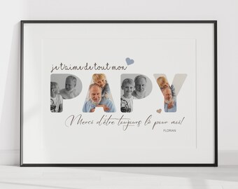 grandpa photo word poster, grandpa poster for a Grandfather's Day gift.