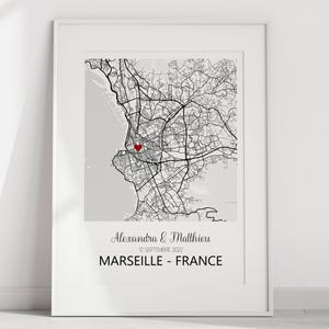 Affiche de Ville Personnalisée - "Là où tout a commencé" | Carte de Ville Minimaliste | Poster Souvenir Unique | Décoration Murale