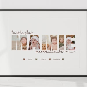 Personalized grandma poster, Grandmothers&#39; Day poster for home decoration, gift to give to grandma, printed first name poster