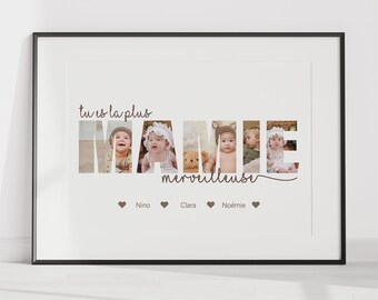 Personalized grandma poster, Grandmothers' Day poster for home decoration, gift to give to grandma, printed first name poster