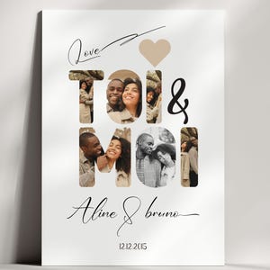 cartel de usted y yo, cartel de pareja para la decoración de la pared del dormitorio de los padres, idea de regalo de aniversario, regalo de bodas