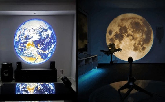 Projector Lamp Earth and Moon - Etsy