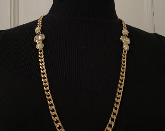 Vintage 1990's Gold Colour Necklace & Earring Set