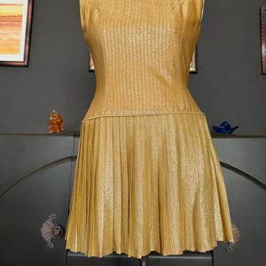 modcloth gold dress ModCloth