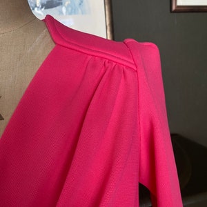 Gorgeous 1970s Hot Pink Maxi Dress UK Size 14 image 3