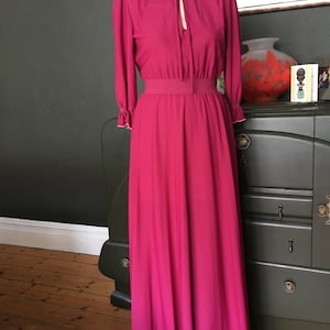 Vintage 1970&#39;s-80&#39;s maroon maxi