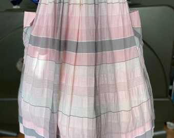 Pink Check Vintage Skirt UK Size 12