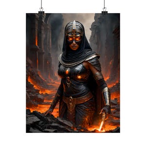 Isis Egyptian Wall Art | | Wall Poster Goddess of Magic Art
