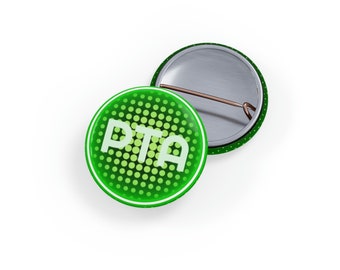 Button Pins for Physical Therapist Assistants. Unique green pins for PTAs. Therapy and medical gifts.