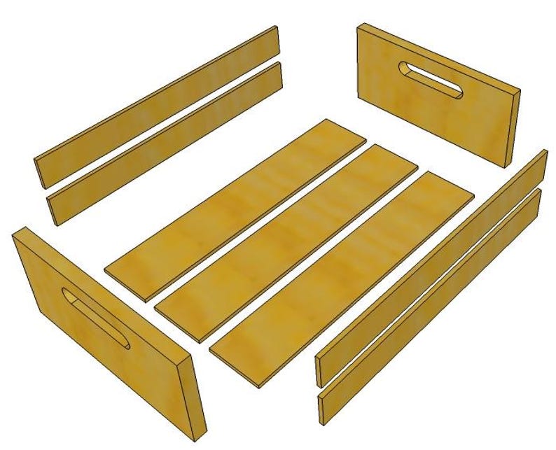 Photo inspiration: Picture Idea: DIY Nesting Farmhouse Crates Plans 3 Sizes Pdf Step By
