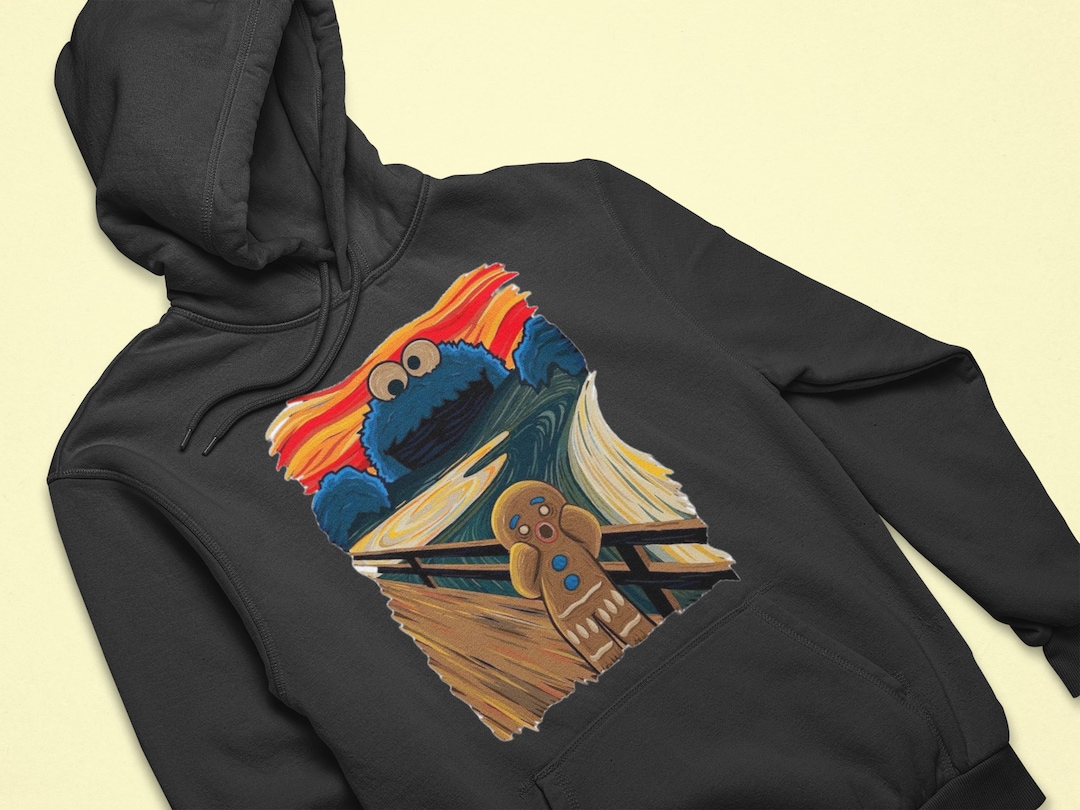 Cookie Monster the Scream Hoodie Cookie Monster Hoodie Etsy