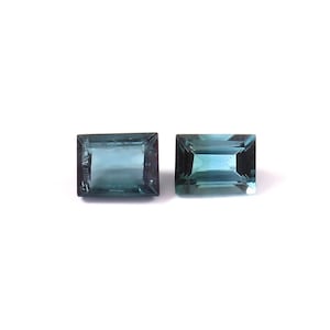 Natural Blue Tourmaline Baguette, Faceted Baguette, 4x3-4.5x3 MM Natural Tourmaline, Blue Tourmaline, Natural Gemstone, Loose Gemstone