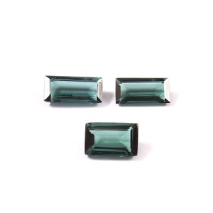 Natural Blue Tourmaline Baguette, Faceted Blue Tourmaline Baguette, 5x3-5x2 MM, Natural Gemstone, loose Gemstone, 0.70 Cts, 3 Pcs