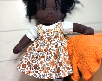 Cloth doll, rag, waldorf, 39 cm/16 inches unique, handmade, natural steiner doll, ecological color doll