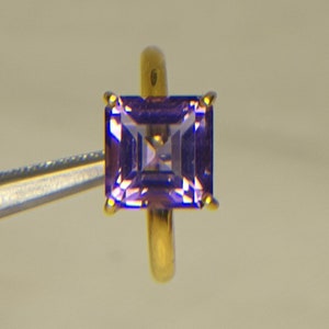 Wedding Ring, Engagement Ring, Amethyst Ring, 3 carats Natural Amethyst, Ascher Cut Ring, Amethys, Female Ring, Jewelry | Amethyst Solitaire