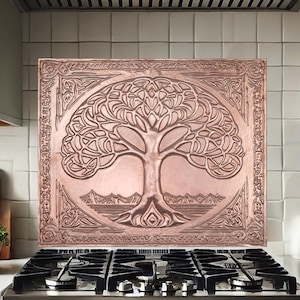 Handmade Copper Tile Backsplash - Customizable Wall Art and Durable Decor for Modern Kitchen and Home Improvement