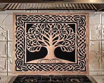 Copper Backsplash for Kitchen | Customizable Designs | Handcrafted Copper Tiles