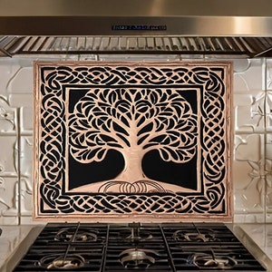 Copper Backsplash for Kitchen | Customizable Designs | Handcrafted Copper Tiles