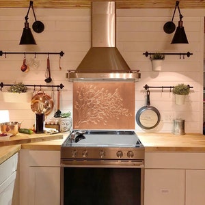 Kitchen Copper Backsplash Handmade Copper Tile Indoor and Outdoor Wall