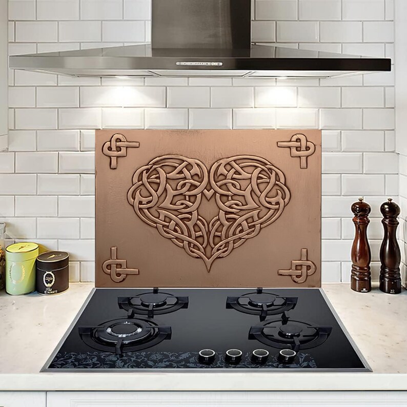 Heart Kitchen Copper Backsplash Handmade Copper Tile Indoor - Etsy