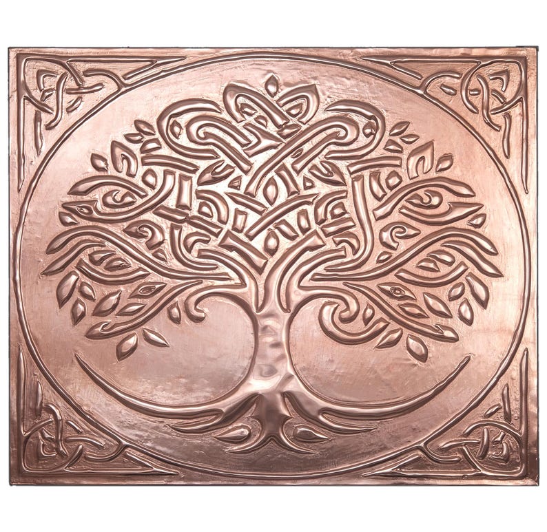 Celtic, Tree of Life, Handmade, Copper Tile, Indoor and Outdoor, Wall ...