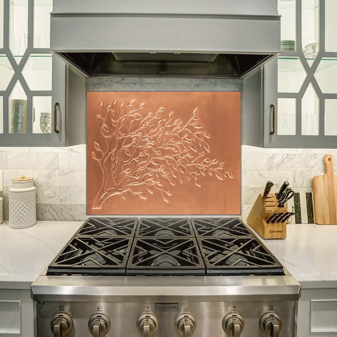Kitchen Copper Backsplash Handmade Copper Tile Indoor and - Etsy