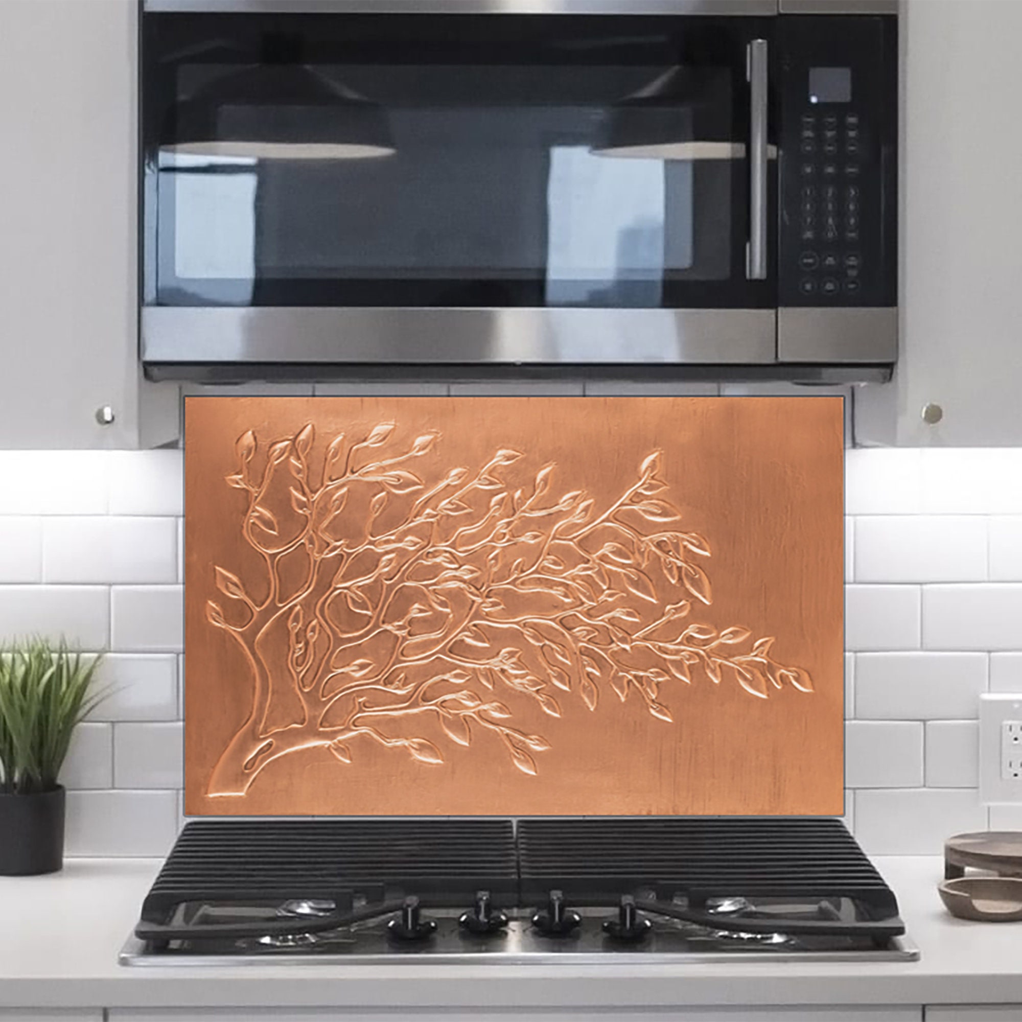 Kitchen Copper Backsplash Handmade Copper Tile Indoor and Outdoor Wall