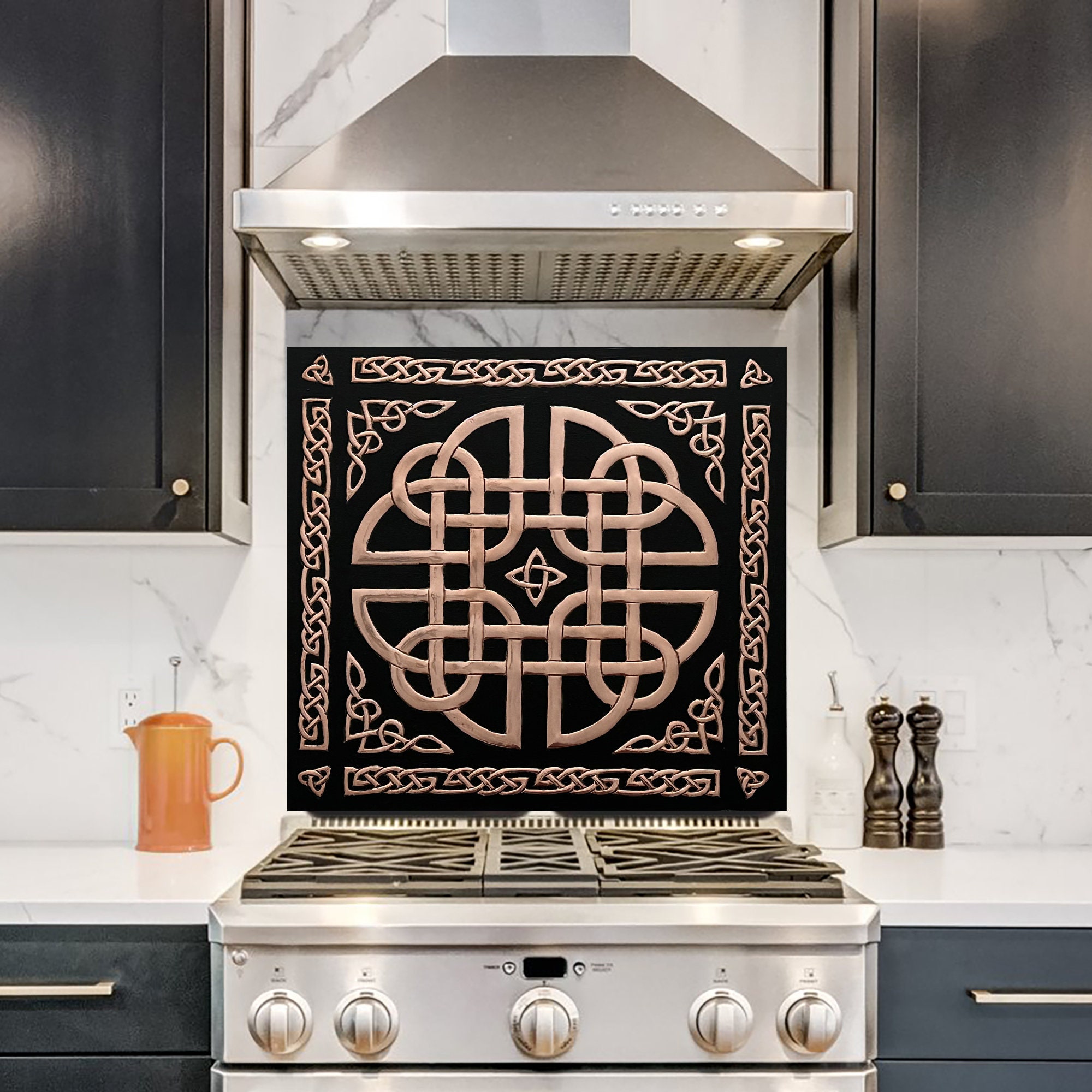 Handmade Copper Tile Kitchen Backsplash Wall Art Indoor and Outdoor