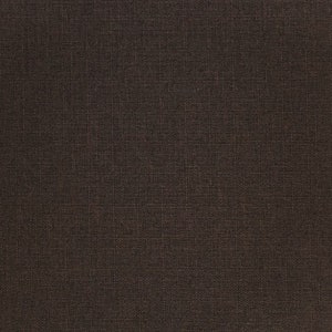 May include: A close-up of a dark brown fabric with a subtle woven texture.
