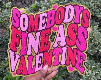 Somebody fine valentine + iron patch + diy valentines day