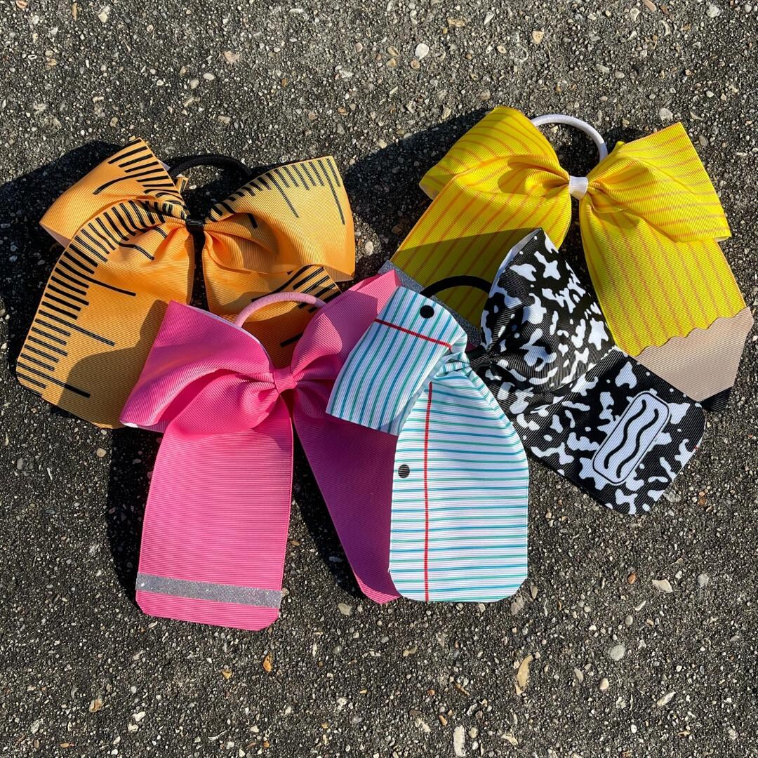 School Hair Bow Back to School Bow Ruler Ribbon Bow Pencil Bow ...
