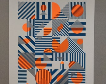 Serigraphs limited edition geometric patterns