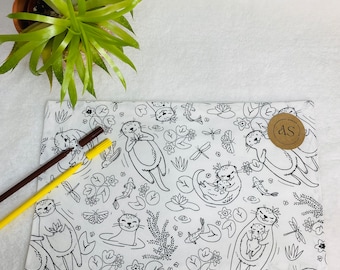 Kleurplaat voor kinderen, kindercadeau, kinderplacemat, placemat