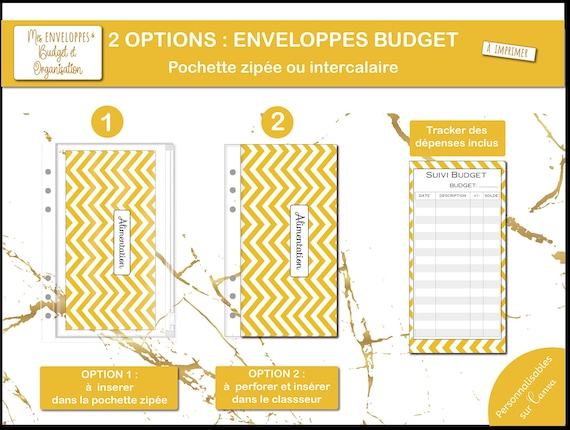 10 Budget Envelopes: Trackers for Zipped Pocket or Divider 