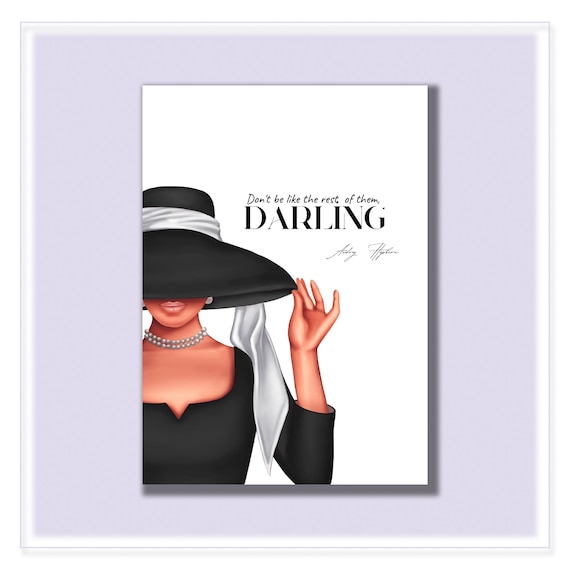 Audrey Hepburn Quote Art Print: Old Hollywood Decor (Instant Download)