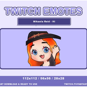 Mikaela Reid Hi Emote | Dead by Daylight Emotes Twitch | Twitch, Discord, YouTube, Stream Emote | Dead by Daylight Mikaela Reid Emote