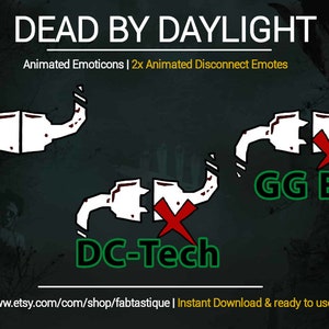 2x ANIMATED Dead by Daylight Disconnect Emotes Twitch | DBD Animated Emotes Twitch | DBD Twitch, Discord, YouTube, Stream Emotes