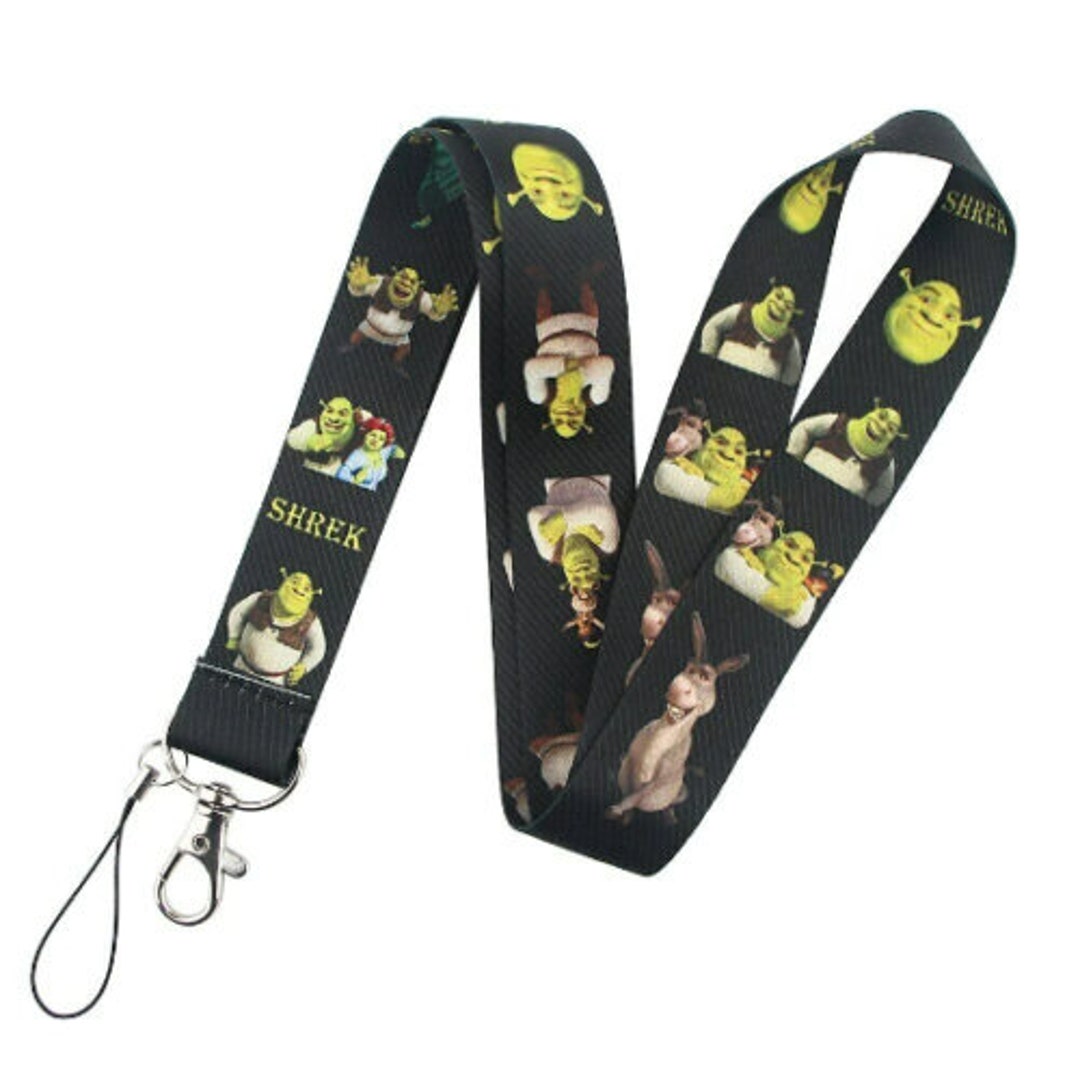 Cartoon Movie Ogre Character Black ID Badge Holder Lanyard