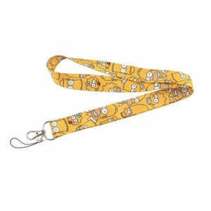 Cartoon Series Characters Themed Yellow ID Badge Holder Lanyard