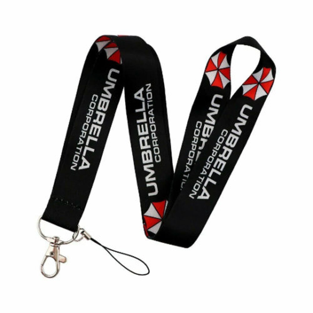 Umbrella Corporation Logo Black ID Badge Holder Lanyard Etsy