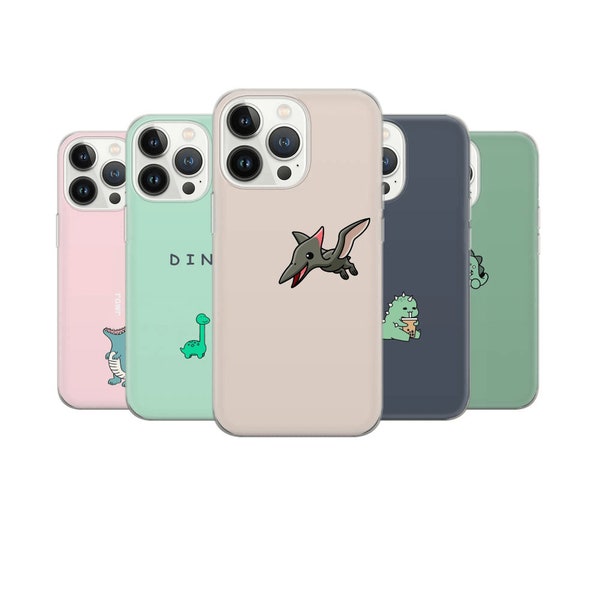 Cute dinosaur Phone Case Dino Cover for iPhone 14 13 12 Pro 11 XR for Samsung S23 S22 A73 A53 A13 Pixel 7 6A
